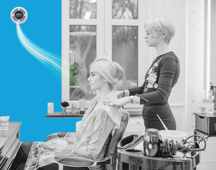 Ventilation in the beauty salon